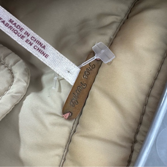 Free people vest knit cream beige and red winter theme knitted crochet - Picture 8 of 10